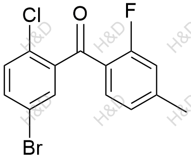 (5-溴-2-氯苯基)(2-氟-4-甲基苯基）甲酮