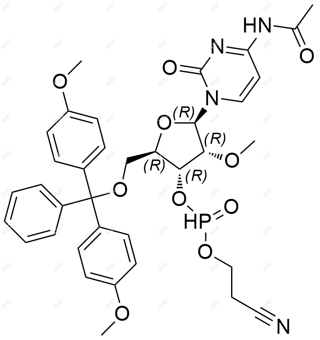 (2R,3R,4R,5R)-5-(4-乙酰氨基-2-氧代嘧啶-1(2H)-基)-2-((双(4-甲氧基苯基)(苯基)甲氧基)甲基)-4-甲氧基四氢呋喃-3-基(2-氰基乙基)膦酸酯