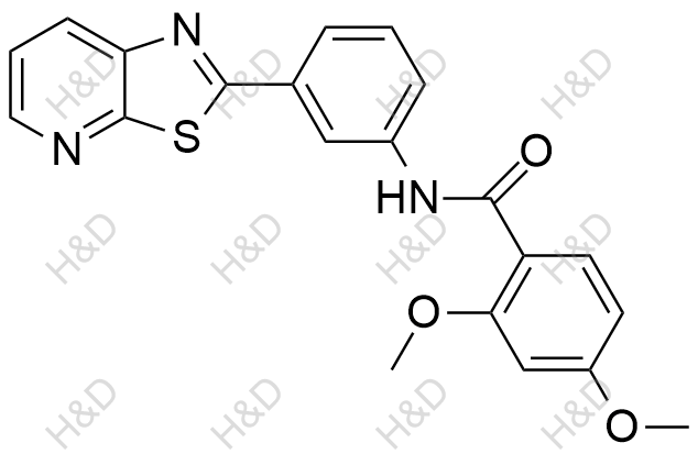 2，4-二甲氧基-N-(3-噻唑并[5，4-b]吡啶-2-基苯基)苯甲酰胺