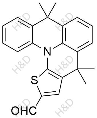 4,4,8,8-四甲基-4,8-二氢噻吩[3'，2':5,6]吡啶并[3,2,1-d]吖啶-2-甲醛