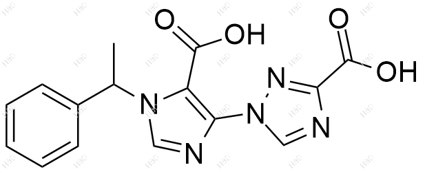 1-(5-羧基-1-(1-苯基乙基)-1H-咪唑-4-基)-1H-1,2,4-三唑-3-羧酸
