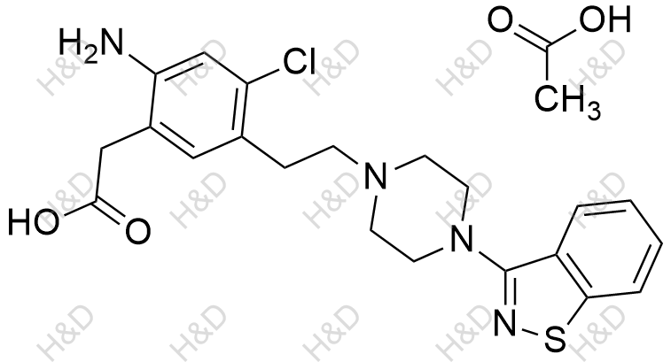 齐拉西酮EP杂质C(醋酸盐）